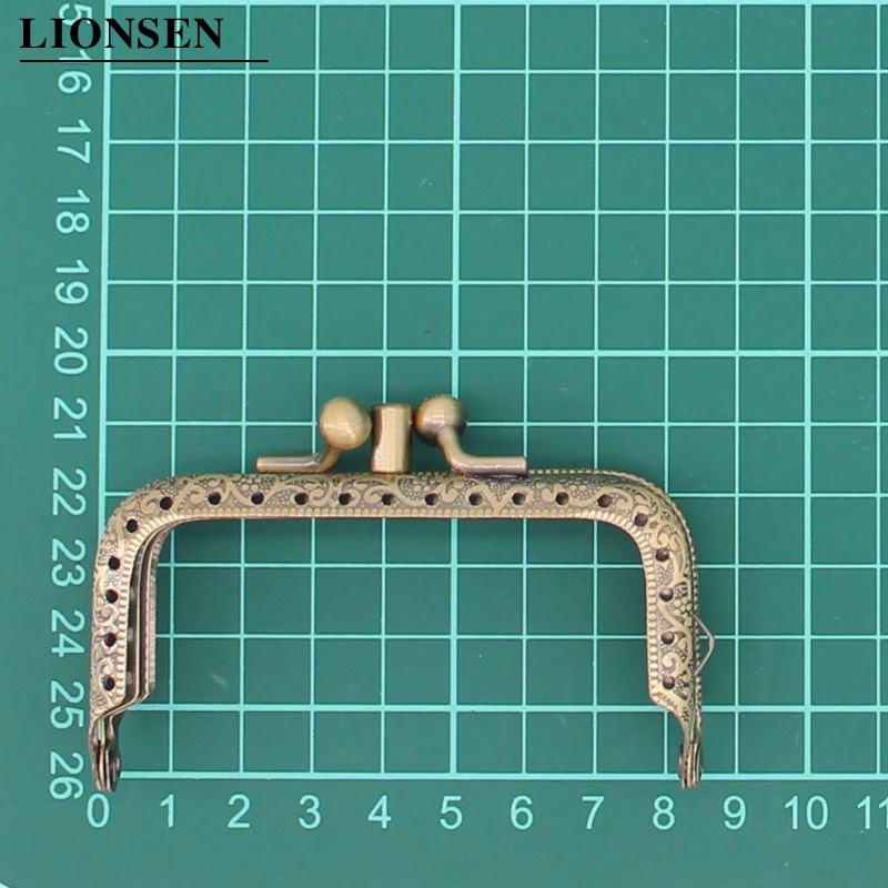LIONSEN двухслойный DIY кошелек с металлическим каркасом для сцепления Кошелек для монет ручка поцелуй застежка аксессуары для замка для сумки 8,5/10,5/12,5/15/18