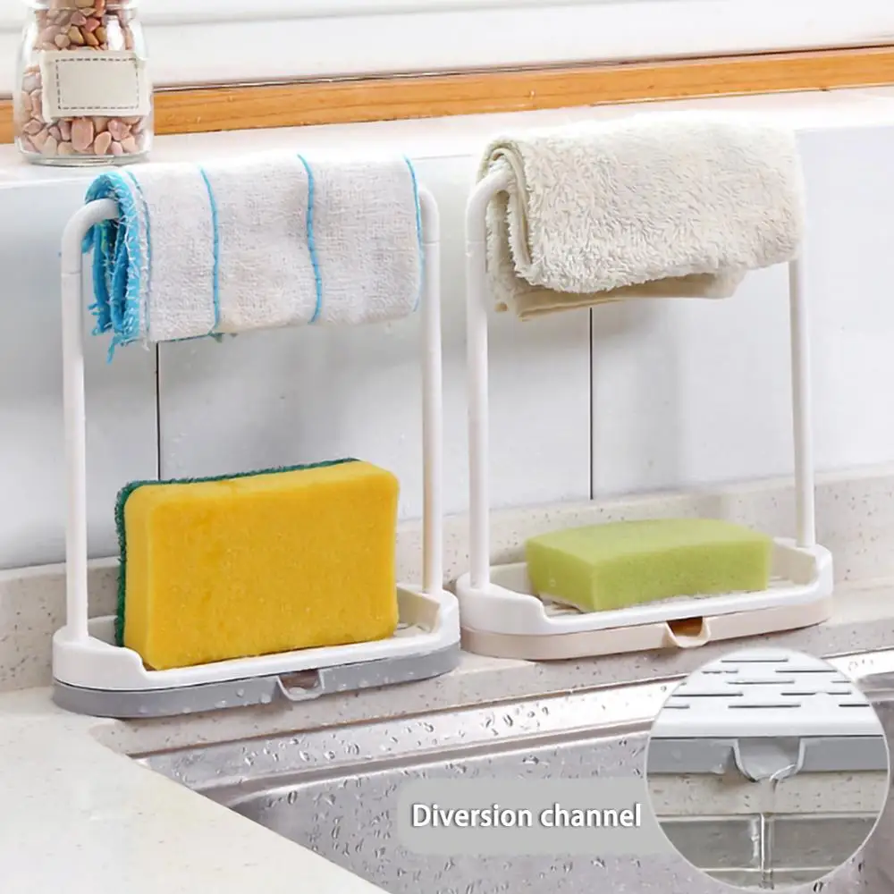 

Rag Kitchen Table Storage Rack Dishcloth Sink Sponge Drain Towel Detachable Rack Organizer Tool Home Living Helper