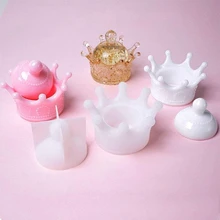 3Pcs Epoxy Resin Molds Crown Egg Pyramid Storage Box Molds Silicone Molds Casting Molds for DIY Jewelry Box Craft