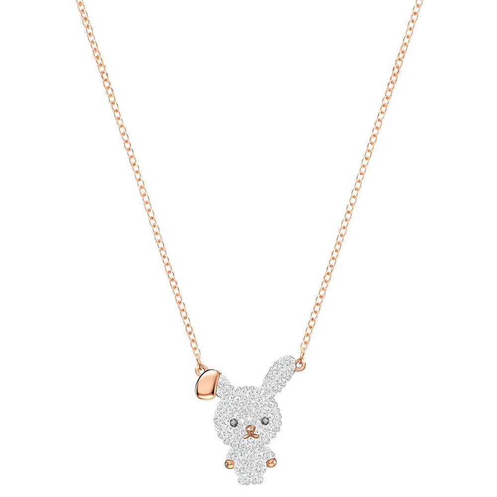 

SWA RO 19 Years Autumn New LITTLE Cute Rabbit Necklace Female Clavicle Chain Original Woman Fashion Jewelry Birthday Gift