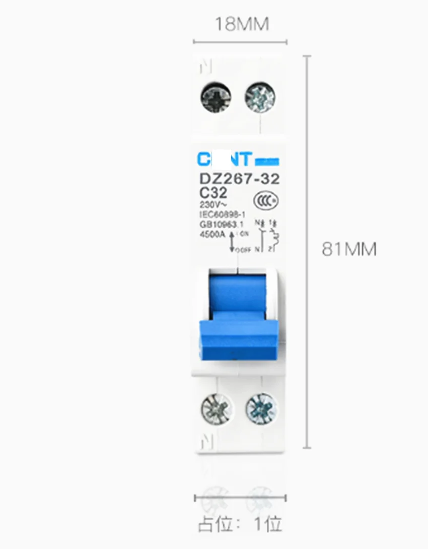 Выключатель воздуха с двойным входом и выходом аксессуар/1P + N C6/10/16/20/25/32A |