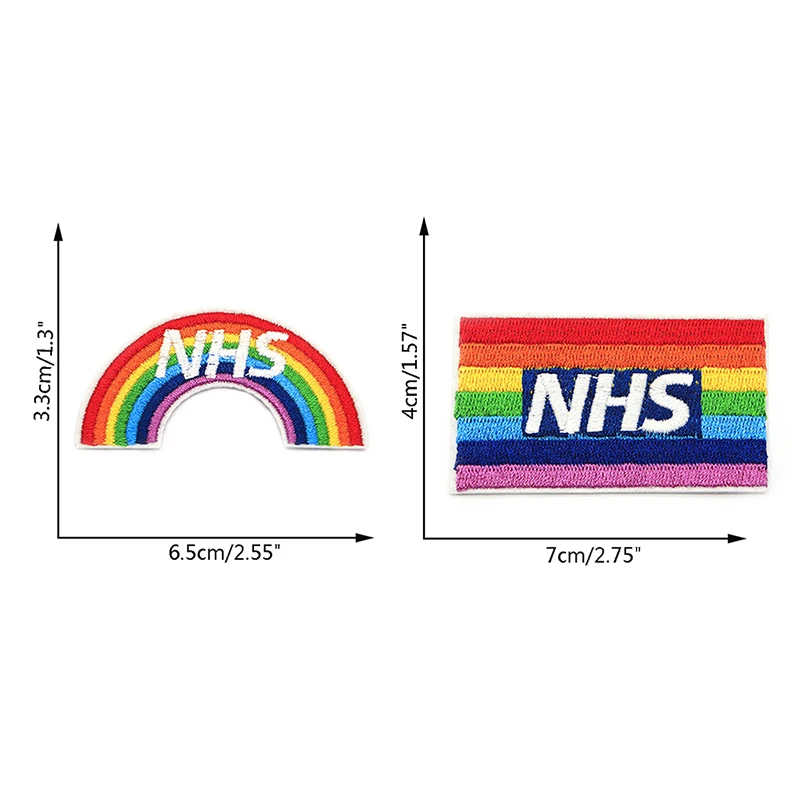 1pcs NHS Rainbow Thank You Sew On Patch Badge 2020 UK Support Pride IRON ON | Дом и сад