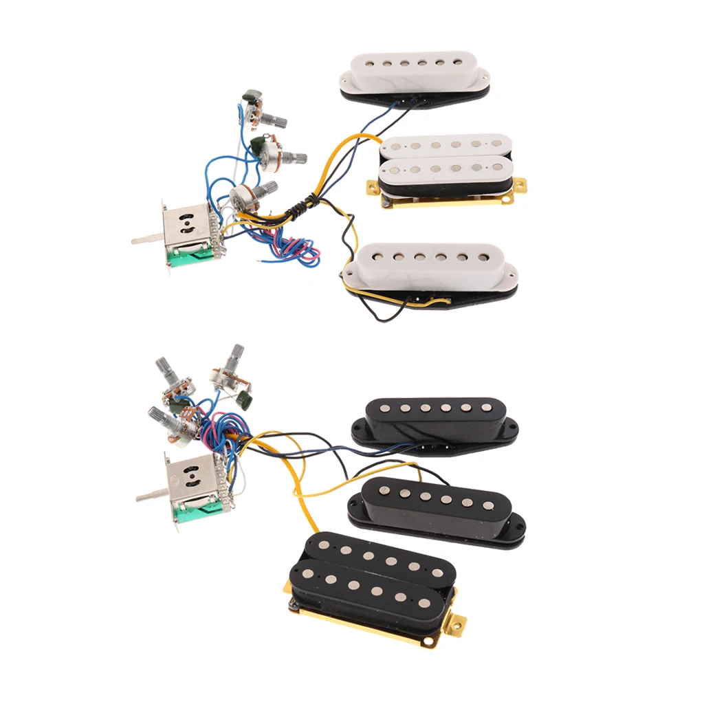 Prewired 6 струнная гитара с одной катушкой звукосниматель хамбакер звукосниматель 3 способ тумблер с регулятором громкости и тона ручки