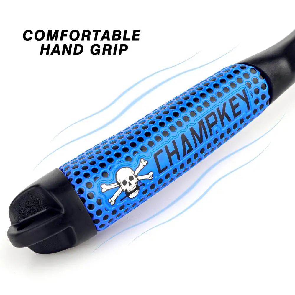 Champkey BRUSHTECH Polymer Golf Brush Skull Series Oversized Brush Head,Comfortable Hand Grip & Retractable Groove Cleaner
