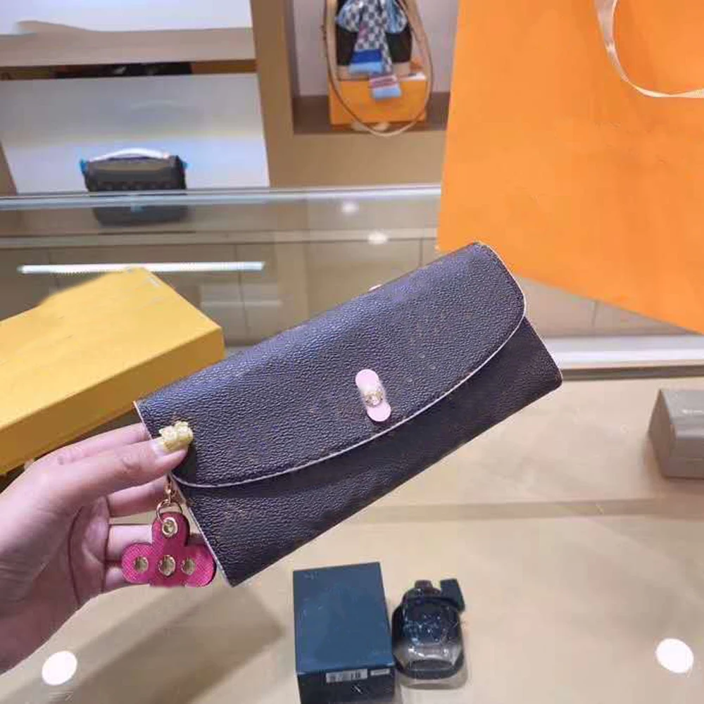 

2020 new fashion leather wallet small size Multifunctional Wallet Emilie wallet with box free shipping