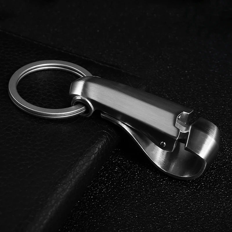 304 Stainless Steel Hight Quality Car Key Chain Belt Waist Hanging Simple Men KeyChain Buckle Key Ring best gift for Father Day