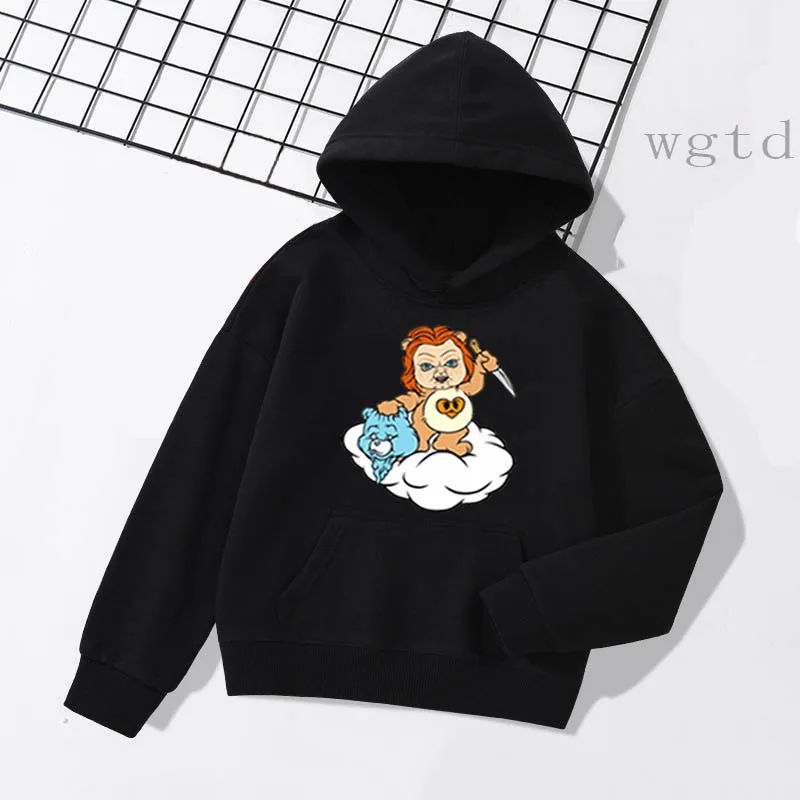 Детские толстовки Bluza Dla Dziewczynki худи для мальчиков Kawaii Happy Hallowen, зимняя теплая толстовка с капюшоном свитер Fille Baju