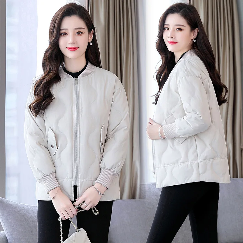 

2018 Winter New Style WOMEN'S Dress Korean-style Students Loose-Fit BF off Season down Jacket Cotton-padded Clothes Thin Small C