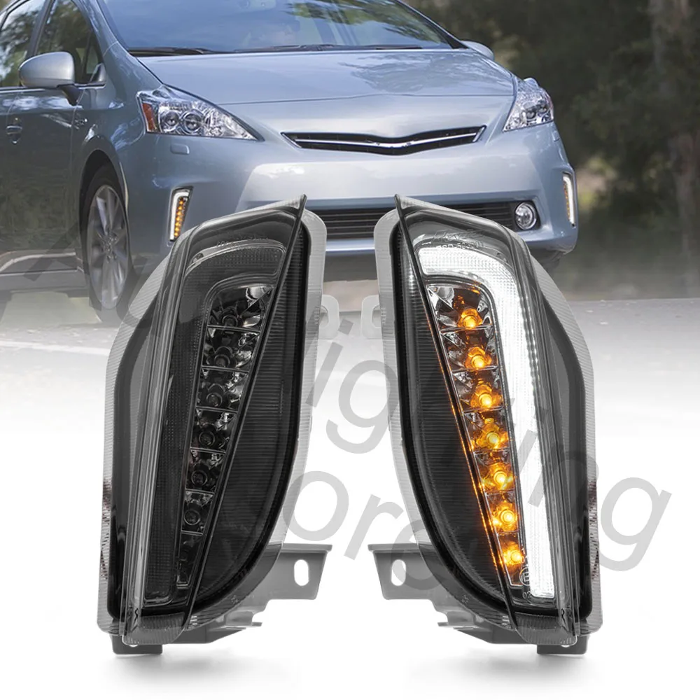 Smoke Lens Switchback Yellow Led Front Turn Signal Corner Lamp White 3d