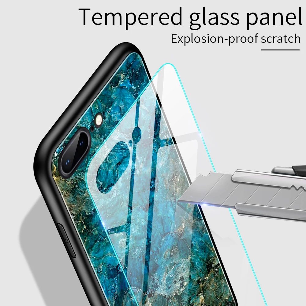 OTAO чехол из закаленного стекла с градиентом для iPhone 11 Pro, Мраморная задняя крышка для iPhone XS MAX XR X 8 7 6 6S Plus, чехол из ТПУ, бампер