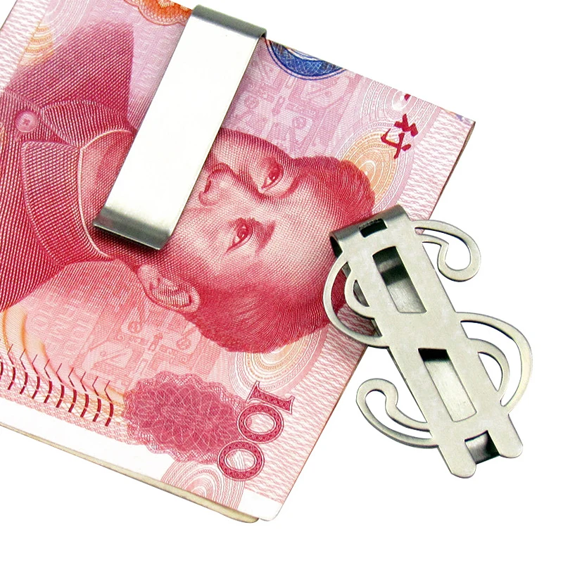 Stainless Steel Metal Money Clip Silver Brass Cash Clamp Holder Wallet Men Women Multipurpose Money Holder