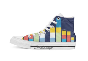 

Simpsons on the Block Custom Casual High Top lace-up Canvas shoes sneakers Drop shipping
