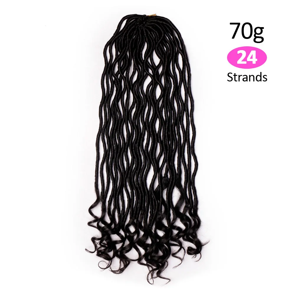 Современная Королева 1" Faux Locs Curly вязание крючком коса волосы богемный Омбре искусственный Locs плетение волос Синтетические косички волосы для наращивания - Цвет: # 1B