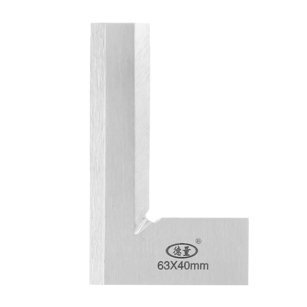 63x40mm Машинист, прецизионный нож, кромка, квадратная линейка, 90 градусов, угловая линейка, инженерный измерительный инструмент 63x40/80x50/100x63/125x80 мм - Цвет: 63x40mm