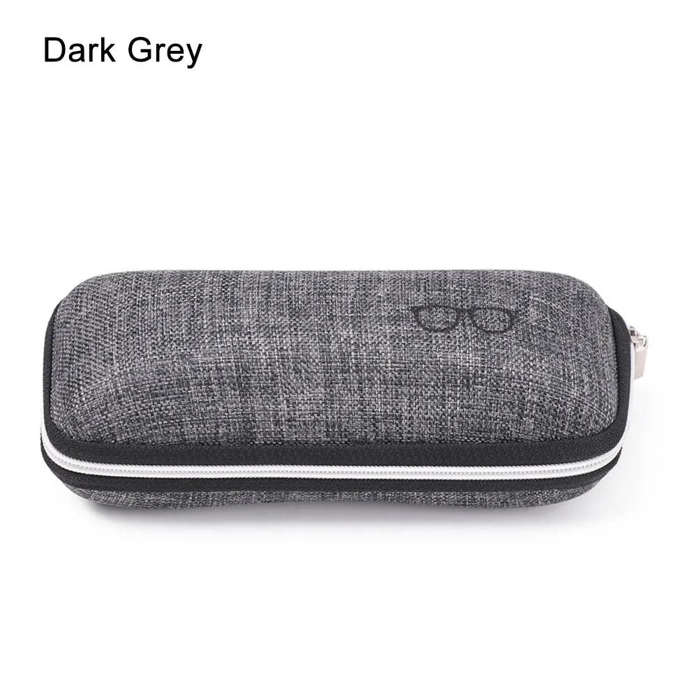 dark grey Модные мужские, женские, детские солнцезащитные очки, футляр, чехол EVA для очков, чехол s, футляр для очков с ремешком, на молнии, Чехол для очков, жесткий - Цвет: dark grey