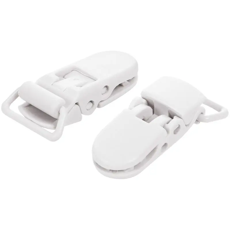

10Pcs Baby Kids T-shape Plastic Pacifier Clips Soother Dummy Style Badge Holder white