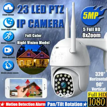 

1080P PTZ IP Camera Outdoor Speed Dome Wireless Wifi Security Camera 8X Zoom 5MP IR Baby Pet Monitor CCTV Surveillance Webcam HD