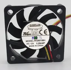 Бесплатная доставка для EVERFLOW R125010BH DC 12V 0.25A 3-жильный 50x50x10 мм Сервер охлаждающий вентилятор