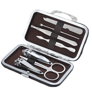 

Teemo 7pcs/set New Manicure Nail Clippers Pedicure Set Portable Travel Hygiene Kit Stainless Steel Nail Cutter Tools Set