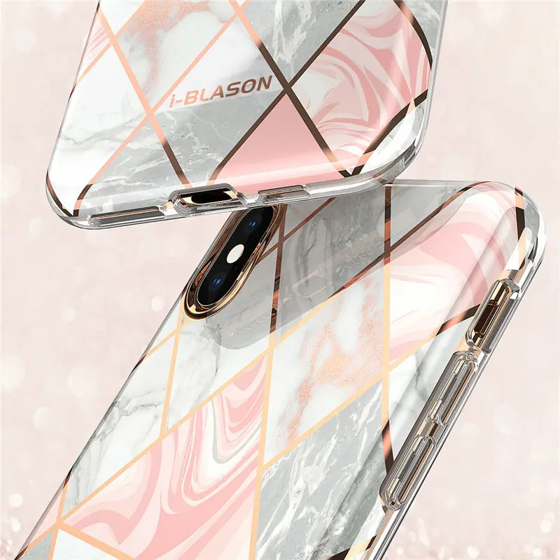 I-BLASON чехол для iPhone X Xs чехол Cosmo Lite стильный Премиум Тонкий Бампер Защитный мраморный задний Чехол с защитой камеры