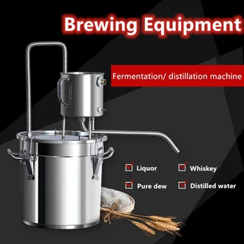 

12/20/33/55L Double-water Cup Distiller Moonshine Alcohol Distiller Stainless Copper DIY Home Water Wine Brewing Kit Home