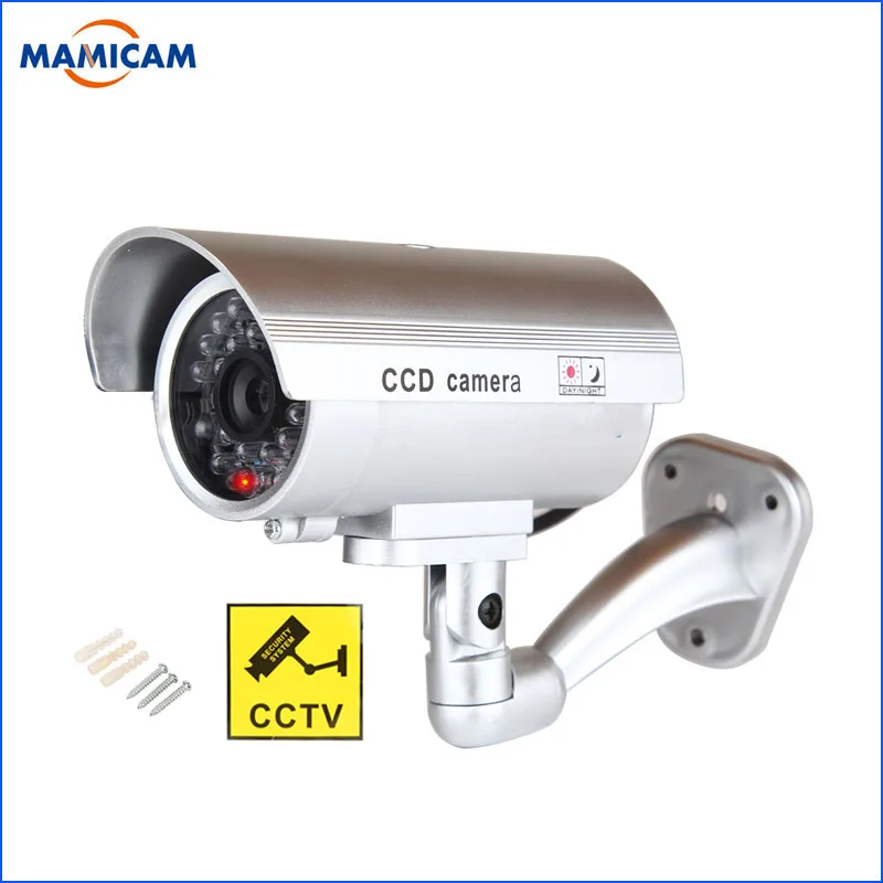 

1pcs Dummy Camera Bullet Waterproof Outdoor Indoor Security Surveillance Camera With Flashing Red LED simulation camera