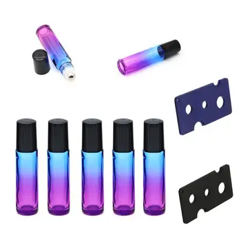 

10pcs 10ML Glass Roller Balls Gradient Roller Bottles with 2pcs Opener Pry Tool for Essential Oils Perfume Bottle