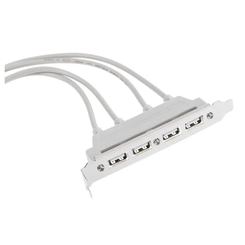 Dual Motherboard 9Pin Header to 4Port USB 2.0 Female Cable PCI Bracket #8 Dual Motherboard 9Pin Header to 4Port USB 2.0 Female Cable PCI Bracket #8