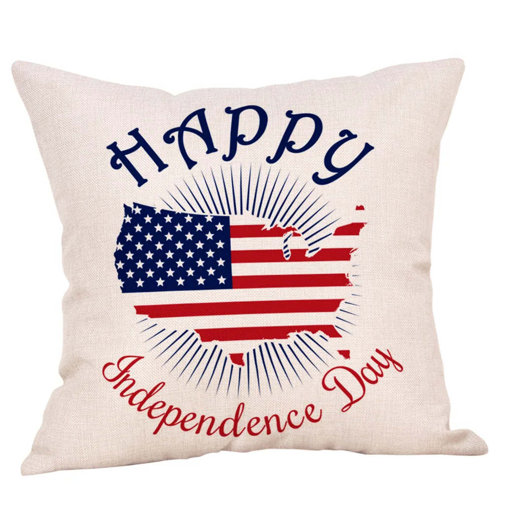 Наволочки подушки льняные наволочки Happy Independence Наволочка на подушку 8,9