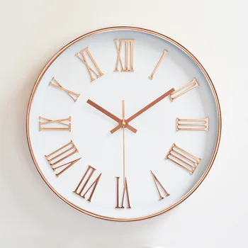 

Wall Clock Living Modern Minimalist round Clock Creative Personality Silent Quartz Clock Stereoscopic Word 12 Inch 30CM