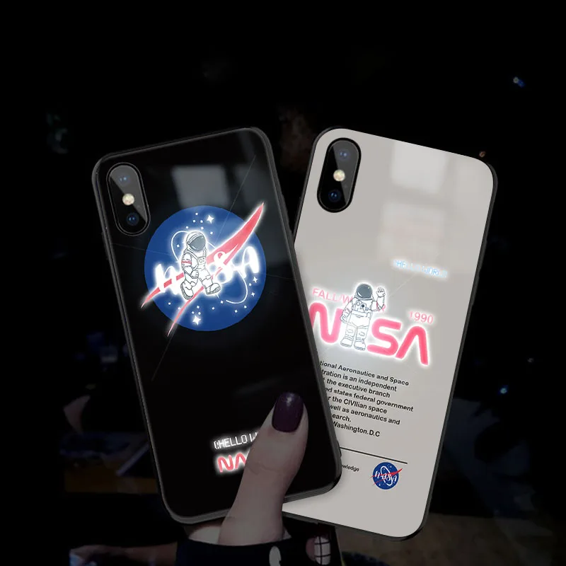 Yagoo умный светодиодный светящийся чехол для телефона для Apple iPhone X XS XR MAX 6 6S 7 8 Plus чехол s задняя крышка милые животные Funda роскошный силиконовый