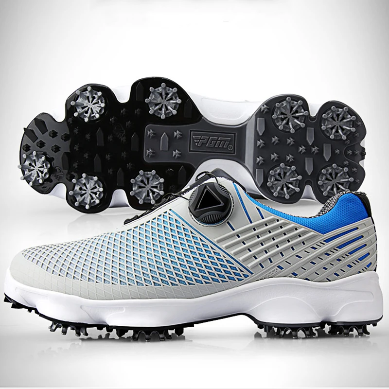 PGM шипы для клюшки для гольфа обувь мужская износостойкая Нескользящая микрофибра мужские спортивные кроссовки вращающаяся Пряжка шнурки для мужчин походная обувь для ногтей