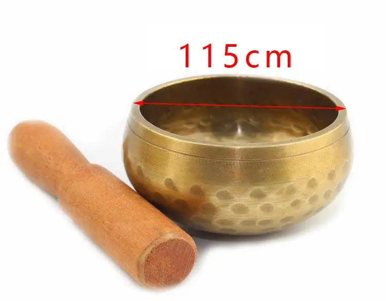 diameter about 115mm Ручная нарезающая металлическая чаша непальская Поющая чаша ремесло Будда чаша религиозная глиняная чаша тибетская Поющая чаша для медитаций - Цвет: diameter about 115mm