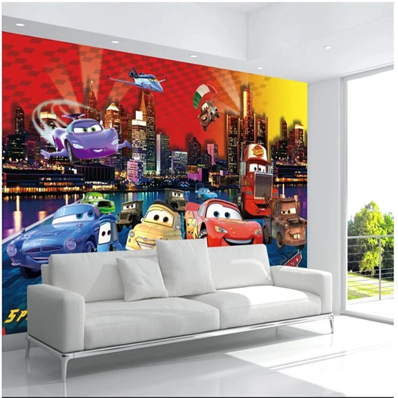 Special Price Murals 3d Wallpaper Papel-De-Parede Tv-Setting-Wall Vinyl Custom Children Car Cartoon wxQKMWYwxQq