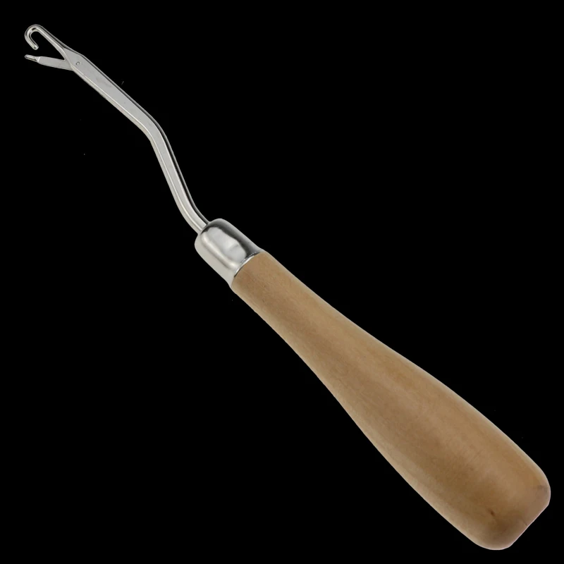 1pcs Wood Handle Latch Crochet Hook Hair Weave Needle Wigs Knitting Extensions Styling Tools Carpets Making Repair Craft Tools