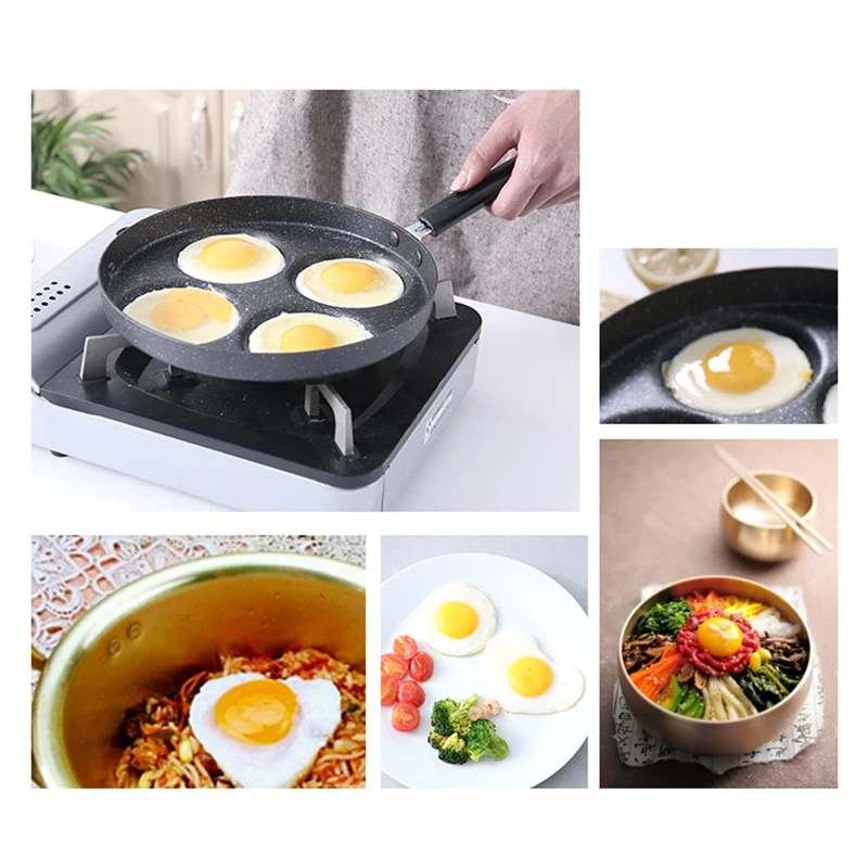 24cm Fried egg pot non stick pan household mini poached egg burger egg dumpling pot mold 2