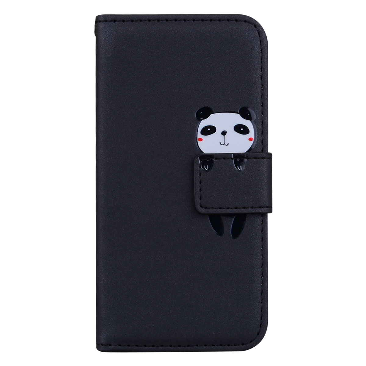 Кожаный чехол-книжка с милым рисунком для Redmi Note 8, 7, Pro, 8a, 7a, магнитный чехол-бумажник с откидной крышкой для Redmi Note 8, Pro, 8A, чехол для телефона - Цвет: Black