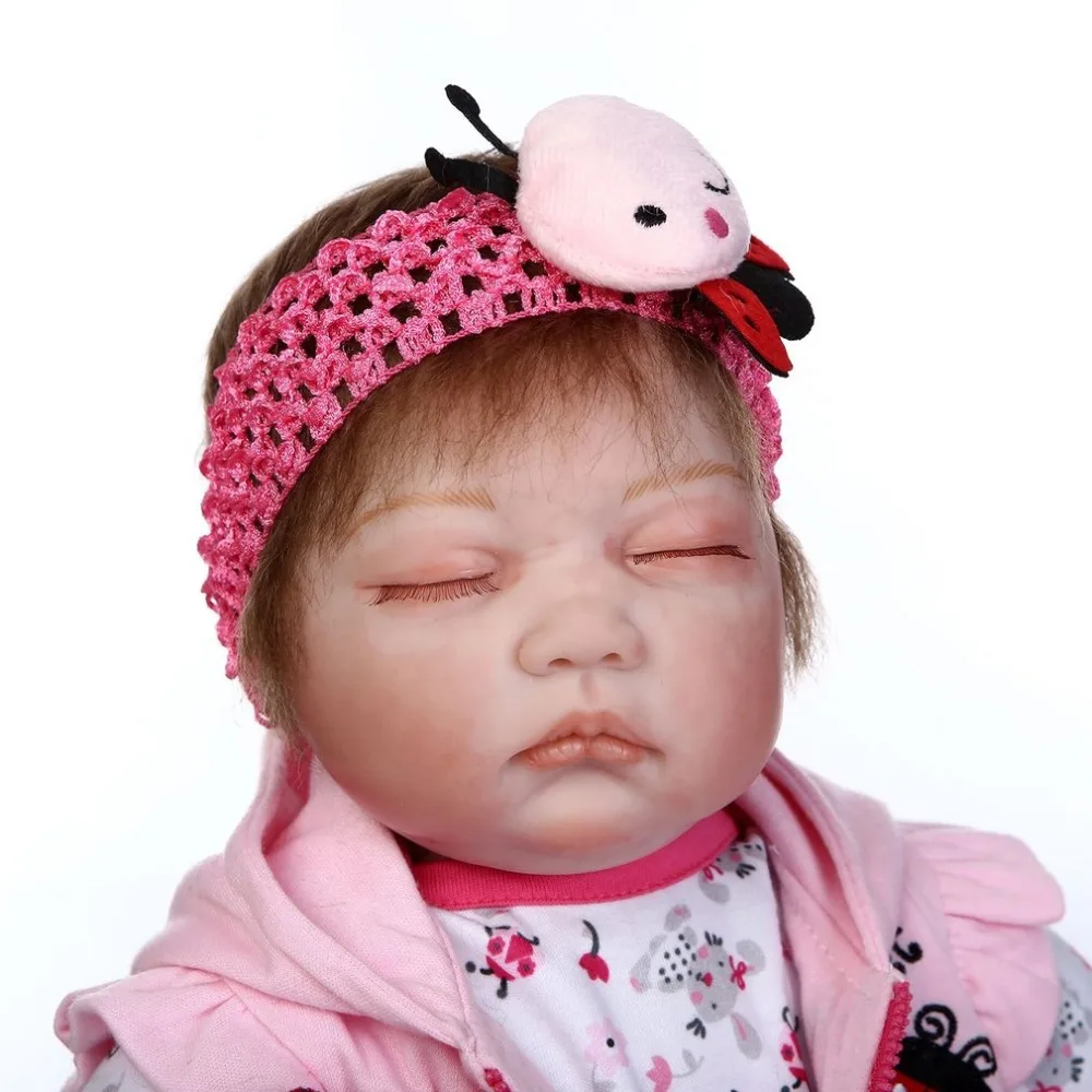 55/56CM Kawaii Lifelike Silicone Reborn Baby Girls Newborn Baby Dolls Infant Clothes Truly Kids Playmates Best Gift