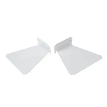 

Promotion--2pcs Modern Iron book shelf wall invisible bookshelf for home decoration Floating Bookshelf(White)