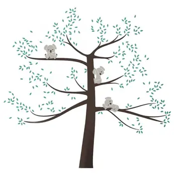

Wall Stickers Large Cute Koala and Tree Pattern Innovative Wall Sticker Sofa Background Wall Home Decoration espejos mural pared