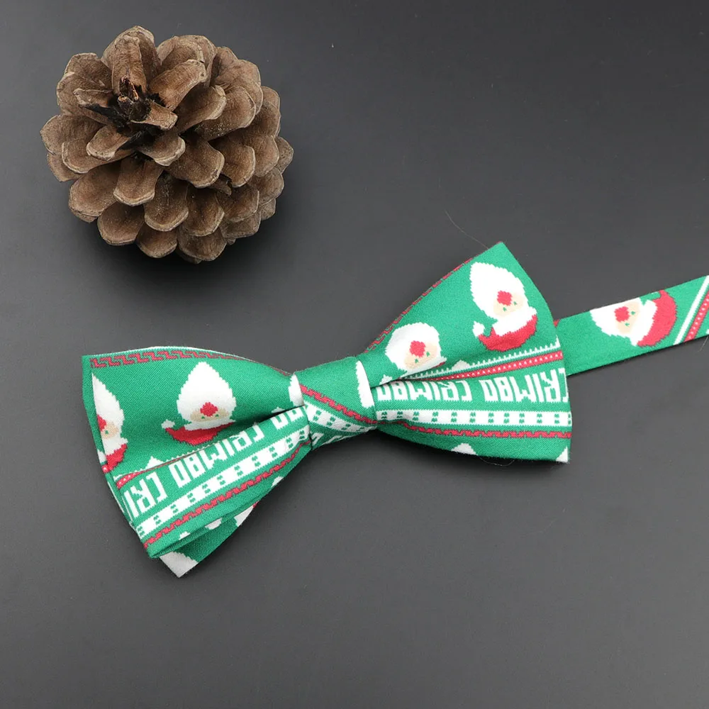 Рождественский комплект с галстуком-бабочкой для родителей и детей, хлопковый галстук-бабочка со снежинками, с животным принтом, супер качество, вечерние подарки на ужин - Цвет: Adult  5