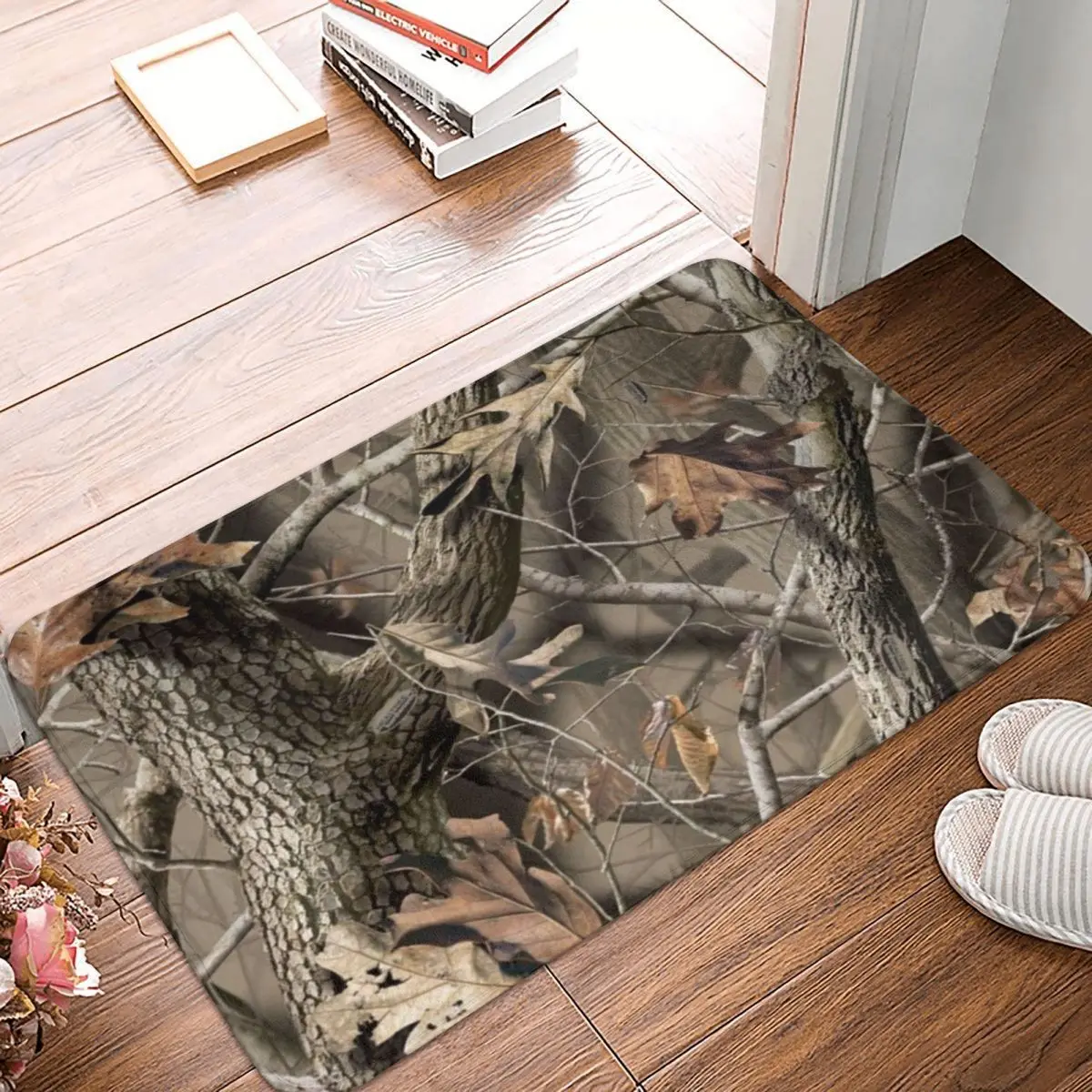 

Real Tree Camouflage Doormat Rug carpet Mat Footpad Polyester Non-slip dust-proo Entrance Kitchen Bedroom balcony toilet