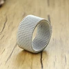 FLEXIBLE STEEL RING MESH FLAT CHAIN BAND RING FOR MEN WOMEN JEWELRY ► Photo 3/6