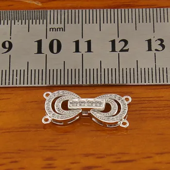 

TWO ROWS Exquisite Jewelry Findings Wholesale Necklace Bracelet Clasps and Hooks Jewellery Accessory Parts Settings, 10pcs/lot