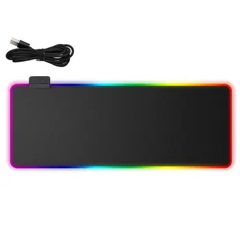 

R6 Super-large light-emitting Mouse pad side-locked game mouse pad thickened seven-color LED lights With USB