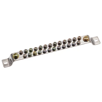 

uxcell Copper Screw Terminal Block Connector Bar 100A Double Row Bridge Shape Ground Wire 27 Positions