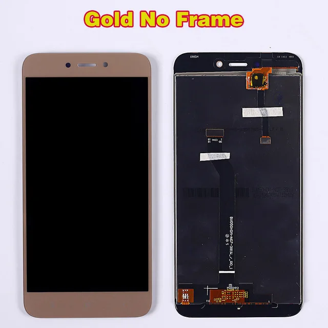 Сменный ЖК-дисплей Fansu для Xiaomi Redmi 5A, сенсорный экран, 5,0 дюймов, дигитайзер, сборка 1280*720, рамка с инструментами, стеклянная пленка - Цвет: Gold Without Frame