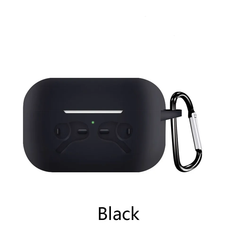 Бежевый Для AirPods Pro Чехол противоударные устойчивые к царапинам наушники силиконовый защитный чехол для Air Pods Pro чехол s с крючком - Цвет: Бежевый