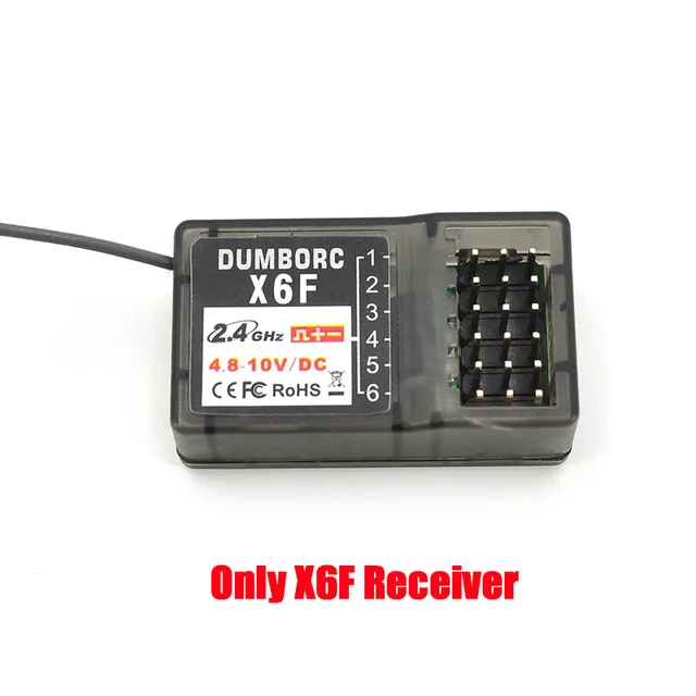 DumboRC X5 2.4G 5CH Transmitter with X6F Receiver for RC Q65 MN90 1/10 1/8 Crawler TRX4 Axial SCX10 D90 RC Car Boat