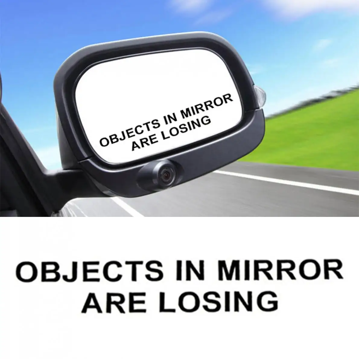 1 Pair 1.5 x 10CM Car Rearview Mirror Sticker Reflective Creation